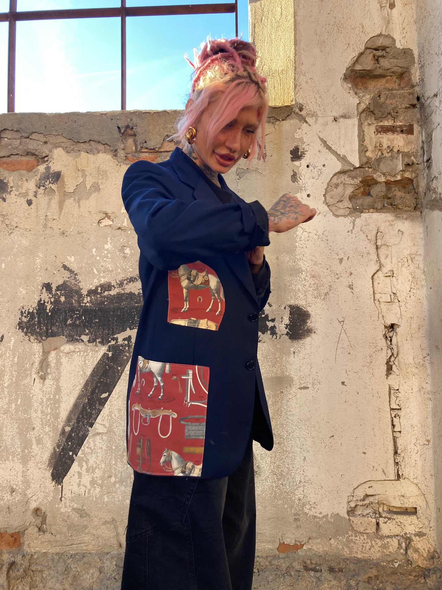 BLAZER COLLEZIONE MACEDONIA PATCH CAVALLERESCHE