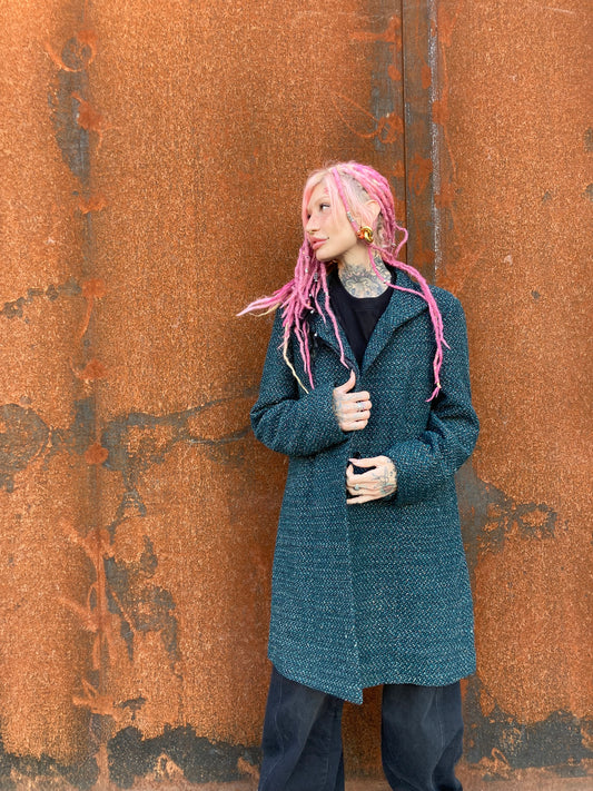 CAPPOTTO VINTAGE VERDE PETROLIO