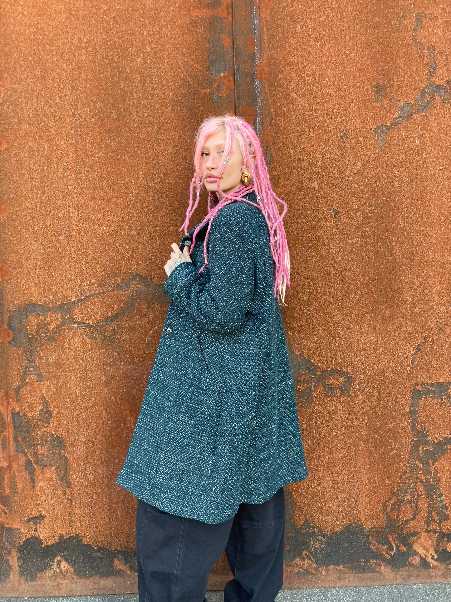 CAPPOTTO VINTAGE VERDE PETROLIO