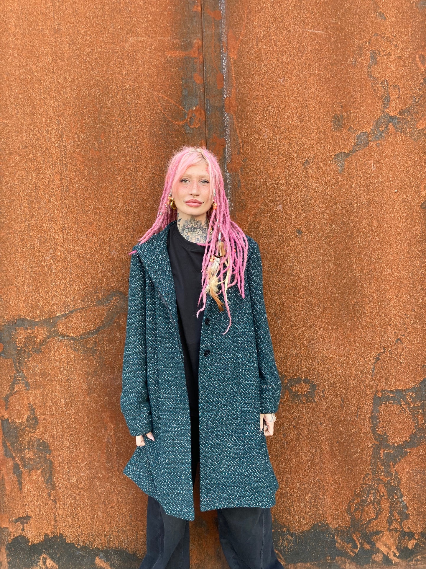 CAPPOTTO VINTAGE VERDE PETROLIO