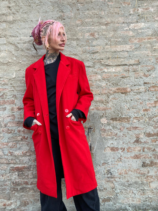 CAPPOTTO VINTAGE COLOR ROSSO
