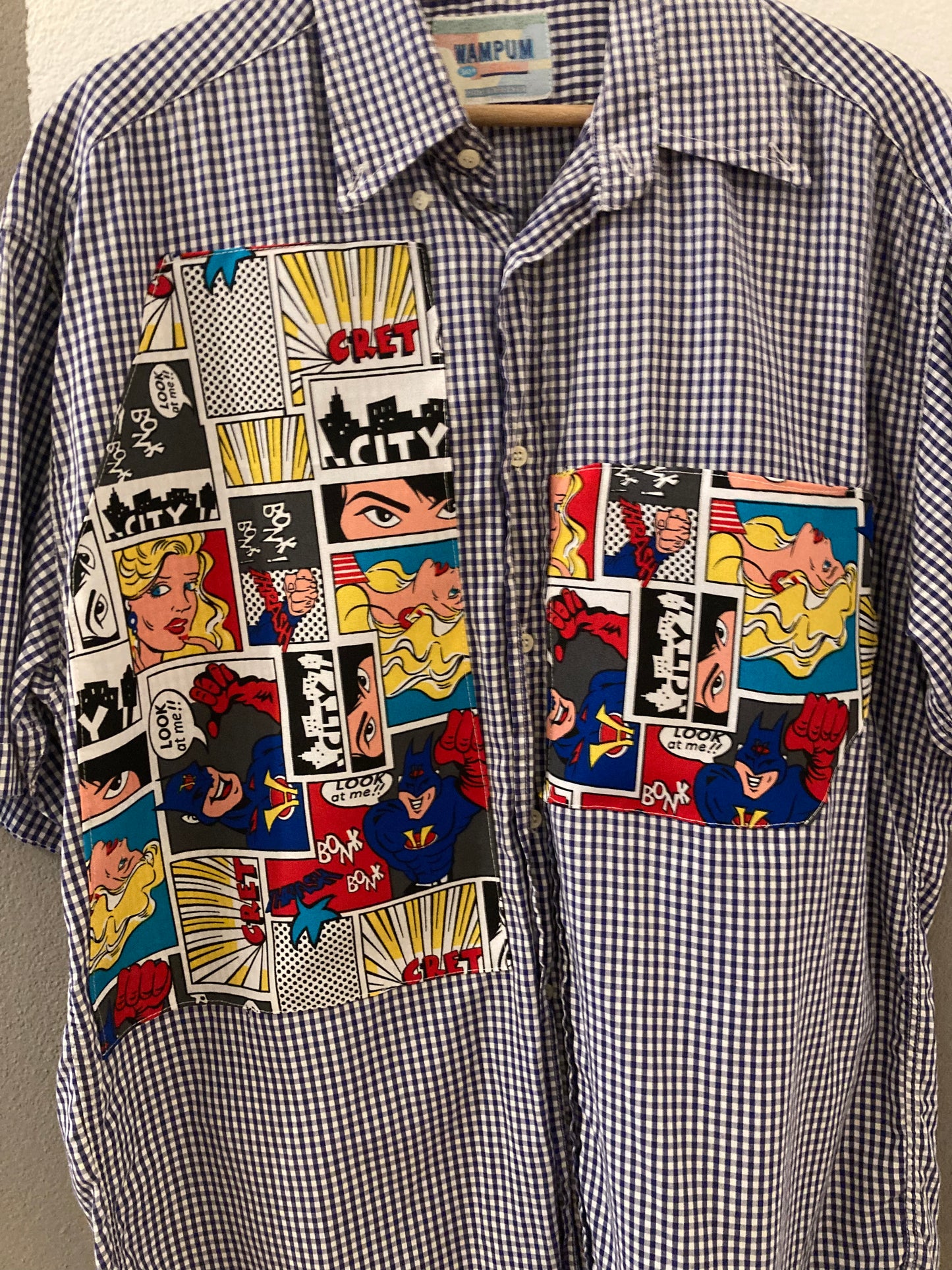 CAMICIA CUSTOM A QUADRI POP ART