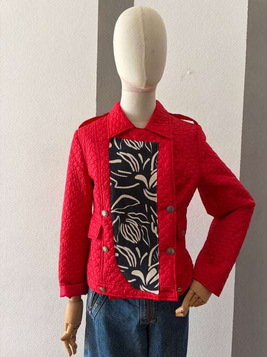 TRAPUNTINO ROSSO PATCH NERO/BIANCO