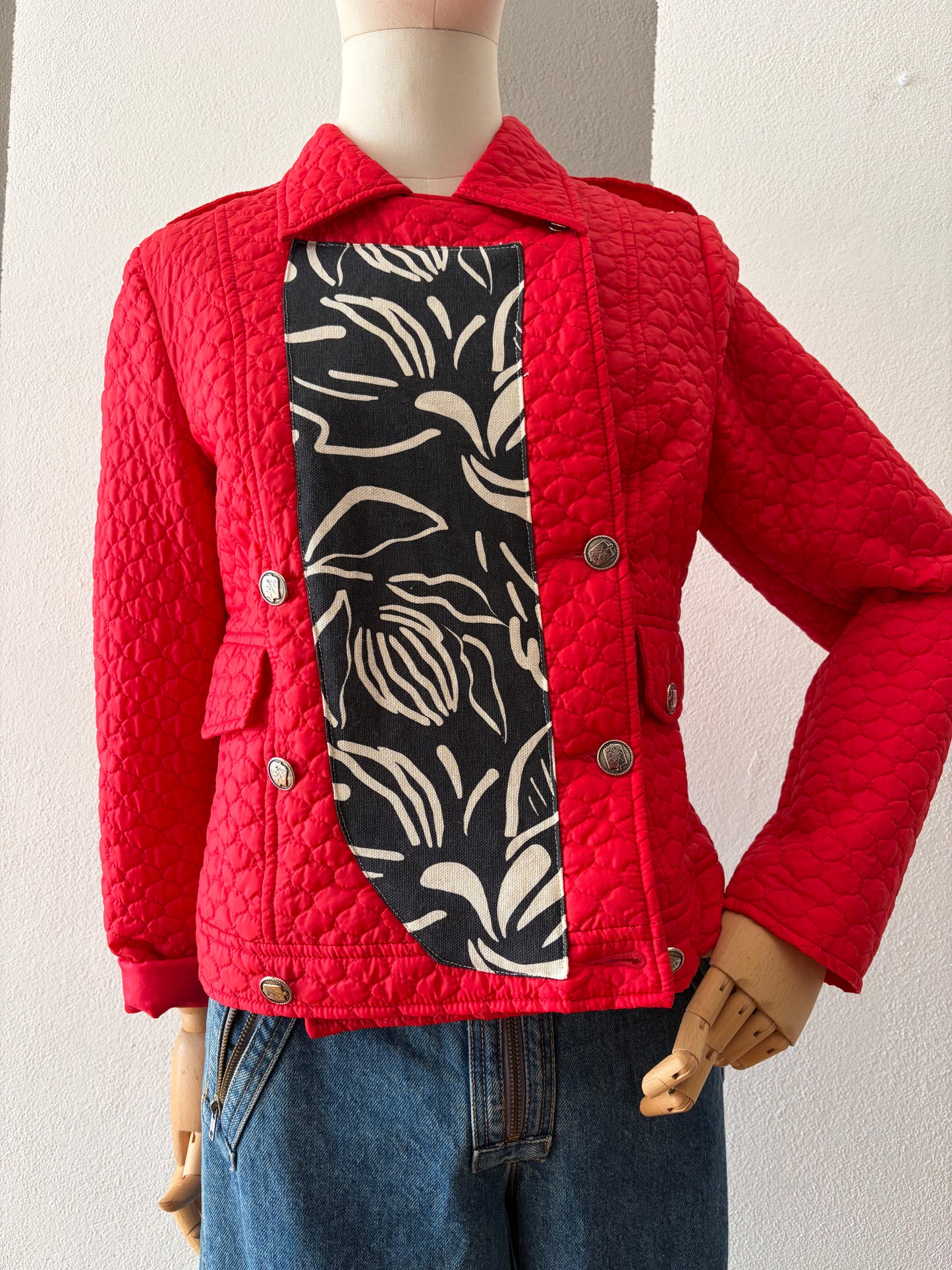 TRAPUNTINO ROSSO PATCH NERO/BIANCO