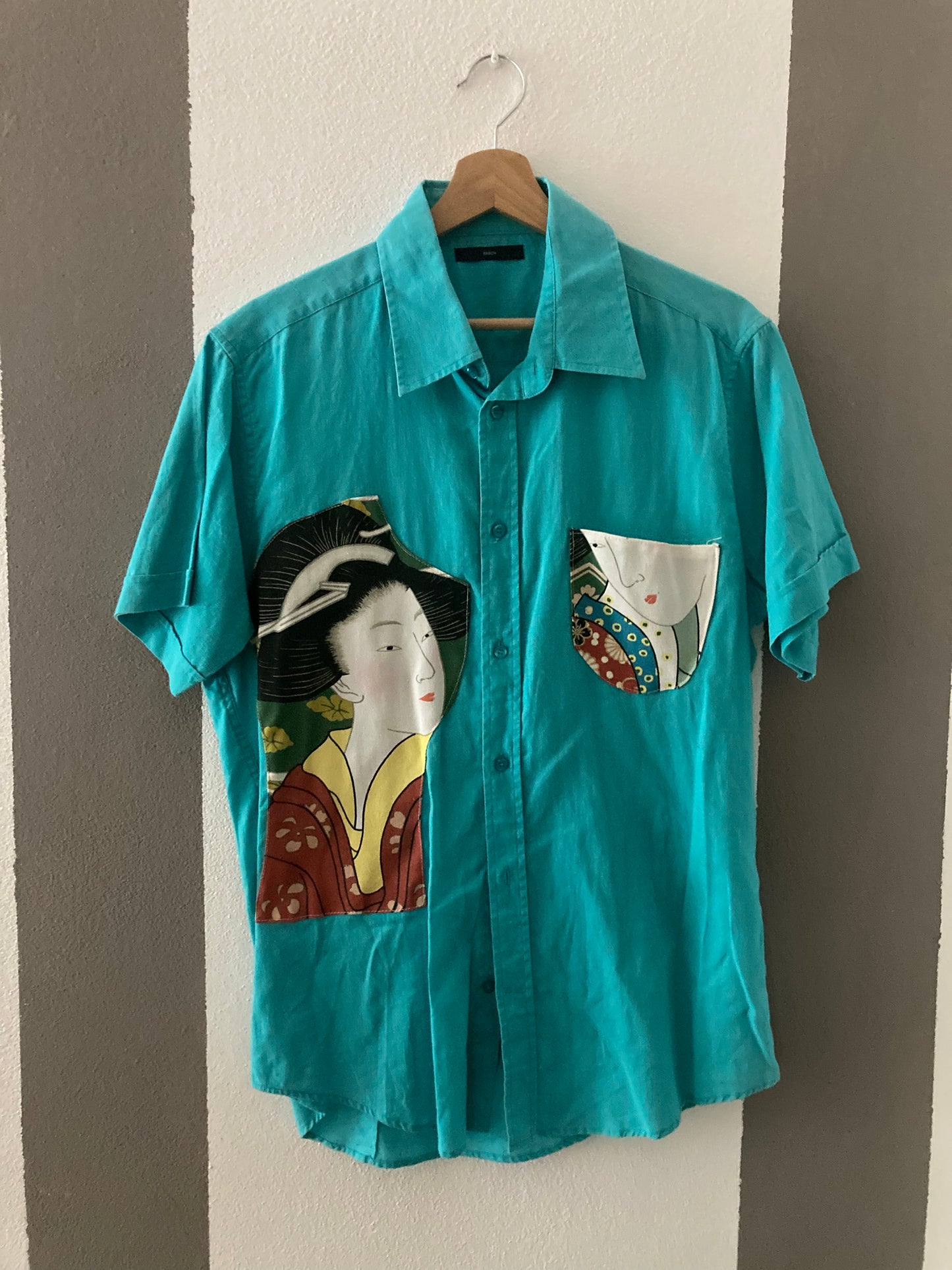 CAMICIA VINTAGE CUSTOM JAPPO AZZURRA