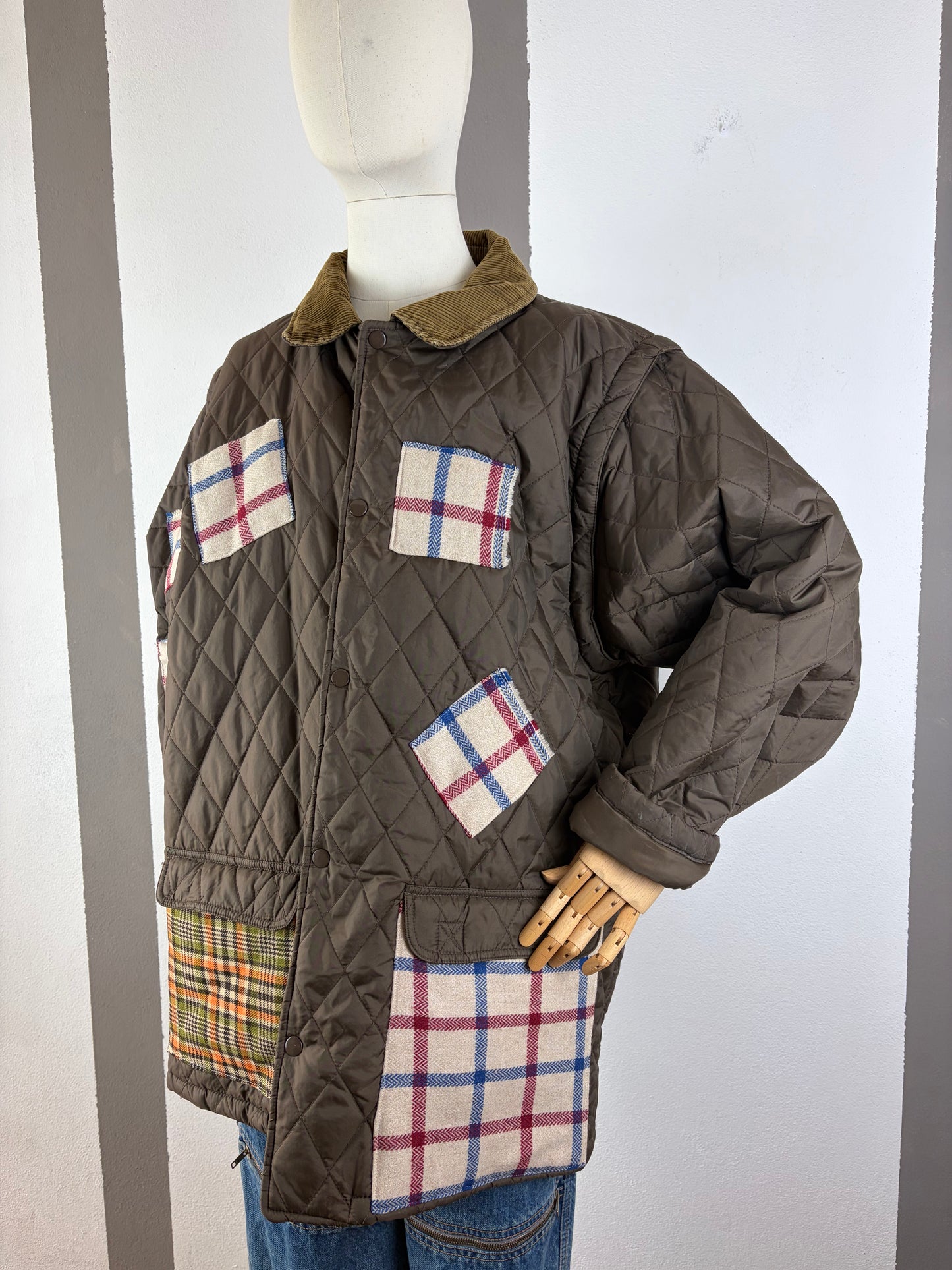 TRAPUNTINO COLL.MACEDONIA MARRONE CON PATCH