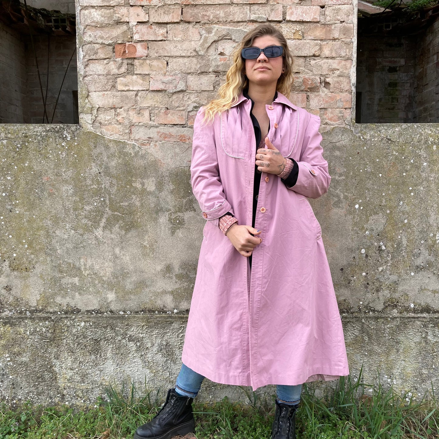 TRENCH VINTAGE ROSA