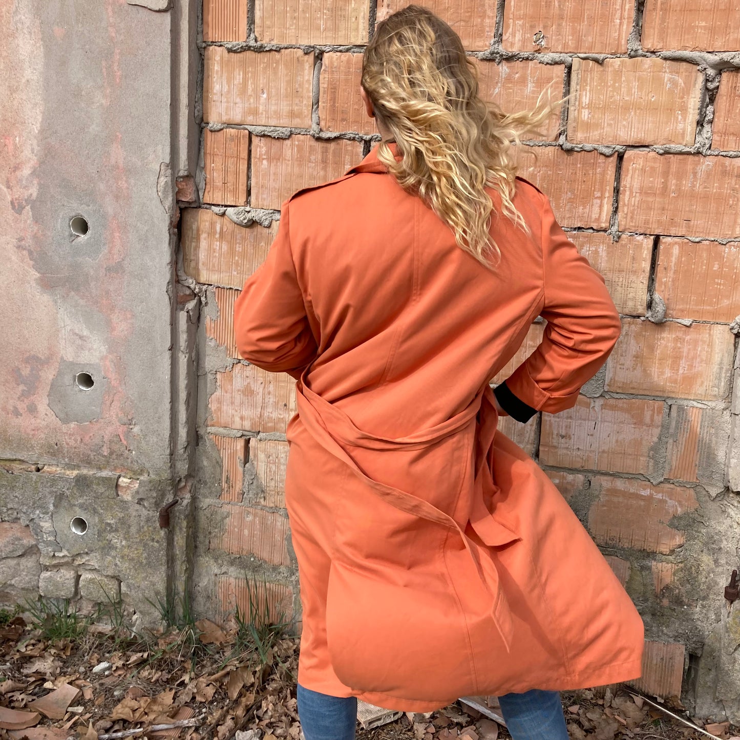 TRENCH VINTAGE ARANCIO